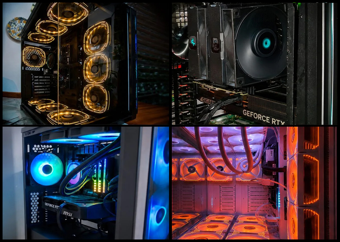 Montagem de PC Gamer realizada pela JORGE RIO no Rio de Janeiro com cable management profissional